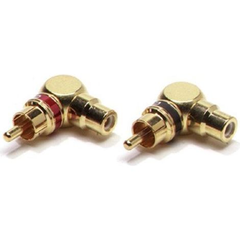 Embouts coudes RCA M-F - 2 pieces