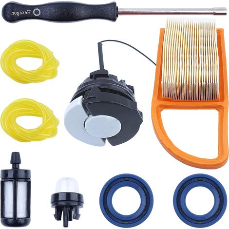 Air Fuel Filter Line Hose For Stihl BR500 BR550 BR600 Cap Oil Seal Primer Bulb, Air Filter, Carburetor Adjustable Tool, Fuel Filter, Fuel Line, Fuel Cap, Primer Bulb, Oil Seal (1/5)