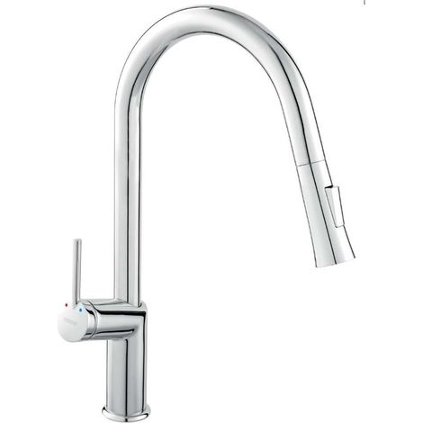 Novaservis Ferro Cumulus - Grifo de fregadero con ducha extraíble, cromo BCU8 (1/2)