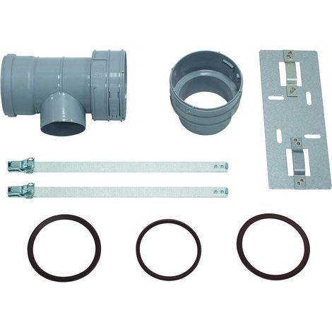 Vaillant Set 7 T-Stück DN 100 für Abgas- anschl. 80/125 f.flex. Abgasl. DN 100,PP, 0020016408 (1/2)