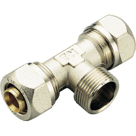 "TEE MASCHIO A COMPRESSIONE PER MULTISTRATO TM Ø20 x 1/2"""" x Ø20 (2,0) mm"