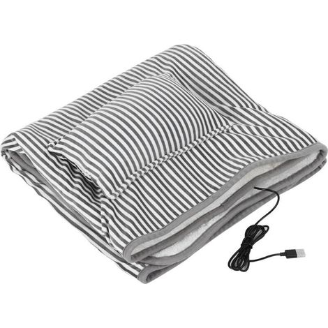 USB Electric Heated Blanket for Home and Office, Heating Pad for Legs and Body, Dark Grey (1/5)