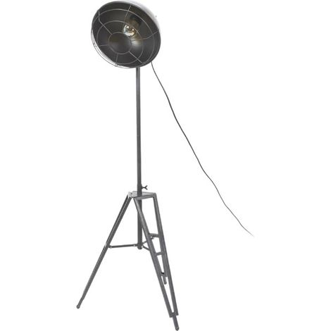Lampadaire Industriel "Trépied" 124cm Gris (1/4)