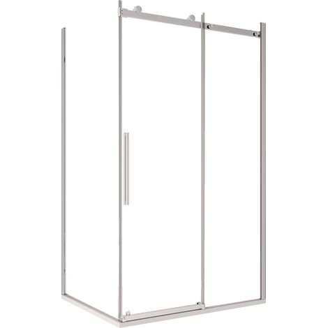 Box Doccia Angolare 80x110 cm 1 Anta Scorrevole in Cristallo Trasparente 8mm H195 Bonussi Elise 3.0 (1/5)