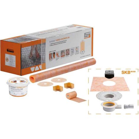 Kit d’étanchéité pour douches à l’italienne avec évacuation de sol KERDI-SHOWER-SKB SCHLUTER  90x90 cm / 100x100 cm