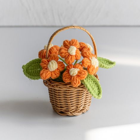1 tournesol artificiel au crochet, fleur factice, décoration de bureau, décoration murale pour anniversaire, anniversaire de mariage, Fête des Mères et Saint-Valentin. (1/5)