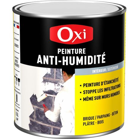 Peinture anti-humidité microporeuse 2,5L – Barrière étanche pour tous supports – Séchage rapide 48h – Rendement 6 m²/L – Durieu (1/2)
