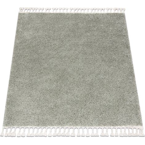Carpet BERBER square 9000 green Fringe Berber Moroccan shaggy green 120x120 cm