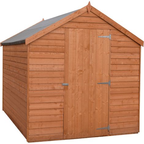 Overlap 8 x 6 Feet Dip Treated Value Range Apex Shed Single Door