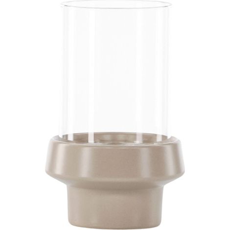 Lanterne en Verre "Davida" 20cm Beige (1/4)