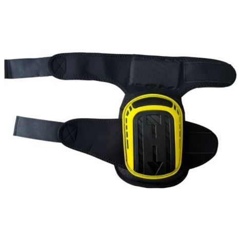 Professionelle gelbe + schwarze Knieschützer, hochfeste, mit Schaumstoff gepolsterte Knieschützer für Arbeit, Gartenarbeit und Bau FLITI
