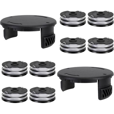8 Bobine Fil pour Coupe Bordure Compatible avec Parkside 13600210 + 2 Couvercle Piece Detachee pour Parkside Bobine de Fil Pièces Détachées pour LIDL PRTA 20-Li C3 A1B2 PRT 550 A1 A3 PRT 300 A1 (1/5)
