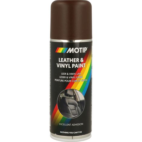 Bombe de peinture - Pour cuir, vinyles et simili cuir - Brun - Marron - MoTip - Leather Paint