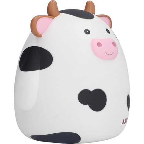 Tirelire Enfant Vache Cartoon Écologique en Bois Design Mignon pour Pièces et Argent (1/5)