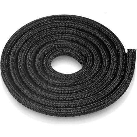Protection cable lapin,Manchon de Câble Gaine 6M Souple Ajustable, Gestion des Câbles Rangement Tressée Fendue en PET, Diamètre (1/3)