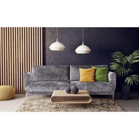 Sofa Designersofa MADISON 2-Sitzer Stoff Tender Way Grau (1/2)