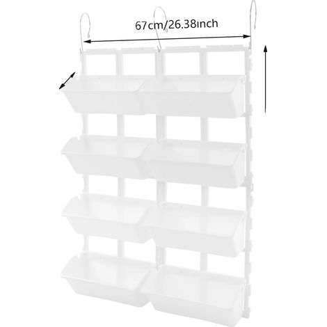 Soporte vertical colgante para plantas, con autorriego, diseño que ahorra espacio, semitransparente, 8 macetas. (1/2)
