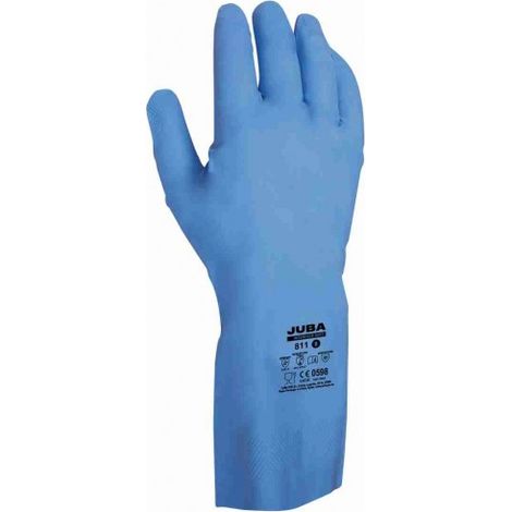 GUANTE NITRILO AZUL SATINADO T