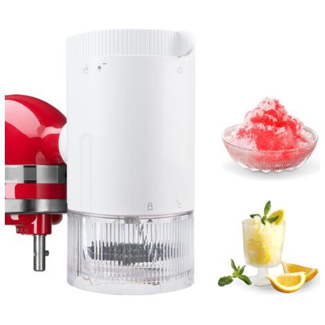 Accessoire pour glace à raser pour batteurs sur socle KitchenAid, accessoire pour rasoir à glace, accessoire pour cône à neige, blanc (machine/mélangeur non inclus) (1/5)