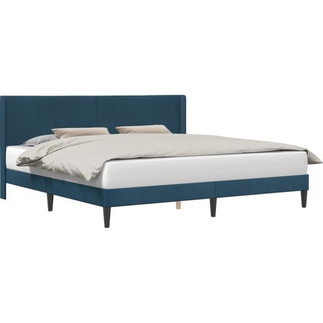 Maison Exclusive - Struttura del letto con testiera Blu 180 x 200 cm Velluto