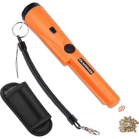 Détecteur De Métaux - Portable - Étanche Ip66 - Avec Indicateur Led - Pour Détection De Métaux Et Argent - Orange (1/5)