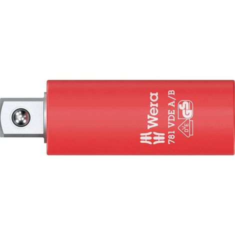 Wera 781 A/B VDE 05024690001 Adattatore per bussole isolato, blocco meccanico 1/4 (6.3 mm) (1/4)