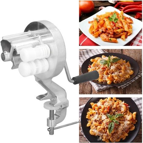 Macchina per la pasta manuale - Robot da cucina in acciaio inox - Prepara la pasta autentica in soli quattro passaggi - Adatta per preparare polpette di patate e pasta a conchiglia