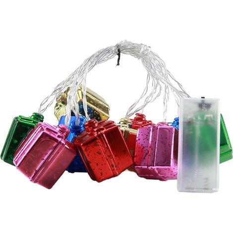 Guirlande Lumineuse Forme Boîte Cadeau - 200 cm - LED Multicolore Étanche - Décoration Noël Arbre Intérieur Extérieur - 1 Pièce (1/5)