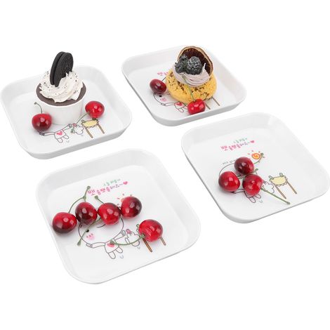 4-teiliges Set multifunktionaler Obst- und Desserttabletts für Zuhause, Schule und Gastronomie. Enthält ein Aufbewahrungstablett, ein Tablett für Knochen und ein Wäschetrockentablett. (1/5)