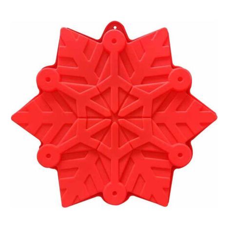 3D Large Christmas Snowflake Cake Mold for Baking Non Stick Shaped Cake Pans (1/5)