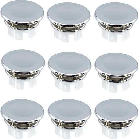 Juego de 10 tapas para rebosadero de fregadero, tapón redondo para rebosadero de fregadero, tapa para rebosadero de cocina, tapón para rebosadero de fregadero (1/5)