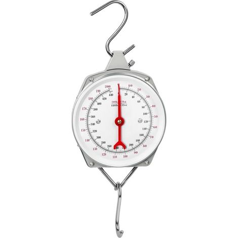 Balance suspendue, balance de valise avec crochet, gris, 200 kg (1/5)