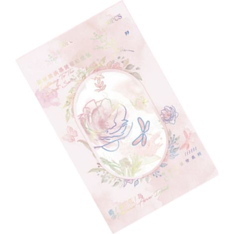 30 selbstklebende Blumenaufkleber mit Aquarellmotiven aus PET, dekorativ, für Notizbücher, Tagebücher, Scrapbooks und als Geschenk, rosa (1/5)
