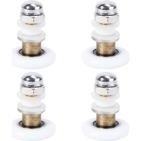 Lot de 4 rouleaux de porte de en cuivre pour porte de coulissante en verre (diamètre du rouleau 28 mm) (1/5)