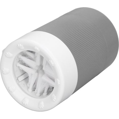 Nettoyeur de pattes pour chien avec brosse douce pour un nettoyage en profondeur des poils et des saletés, idéal pour la maison et les voyages, gris. (1/5)