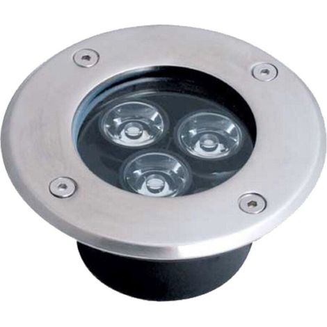 YMYNY 3W 3 LED Bodeneinbaustrahler für Garten, Stufen, IP68 - Kaltweiß (1/3)