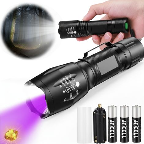 UV-Taschenlampe für Bernstein, Bernstein-Banknoten, Lecks, leistungsstarke taktische LED
