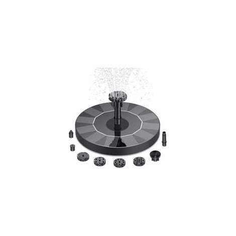 Fontaine solaire flottante d'extérieur – Pompe solaire pour bassin à 6 buses – Hauteur maximale 40 cm – Débit d'eau rapide – Écologique et durable (1/5)