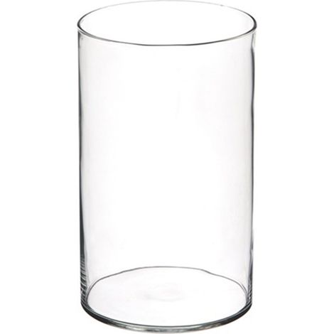 Vaso cilindro in vetro trasparente h 40 cm