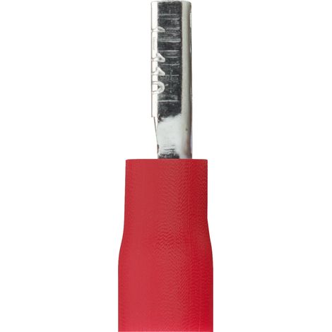 DEBFLEX - CLIPS FEMELLE PRE-ISOLE 2.8X0.8 MM ROUGE SACHET DE 10 - 711041 (1/4)