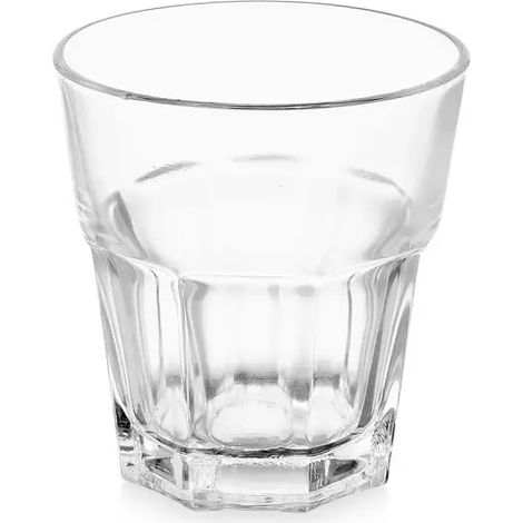 Vaso de vidrio transparente 300 ml 8,6 x 8,6 x 9,5 cm (1/2)