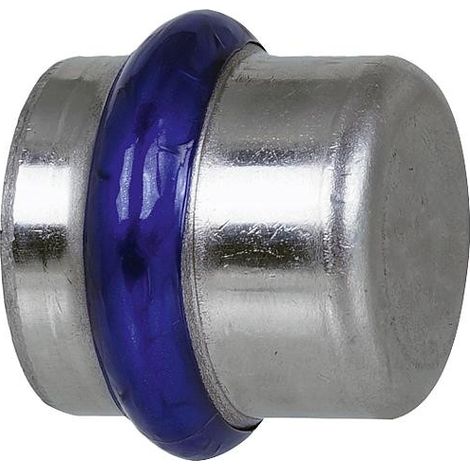 Raccord a sertir inox contour V bouchon 18 mm