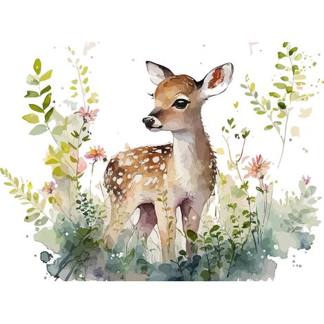 Papier peint panoramique Enfants - Biche - 130 cm x 84 cm (1/2)