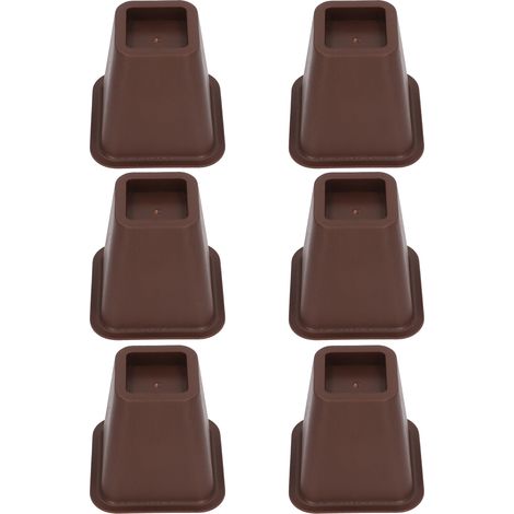 6 Rehausseurs de meubles en plastique antidérapant imitation bois pour lit bureau canapé chaise machine à laver (1/5)