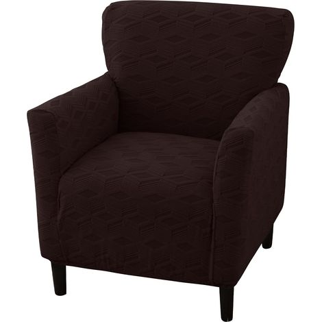 Housse de chaise de banquet extensible, avec accoudoirs Chocolat (1/5)