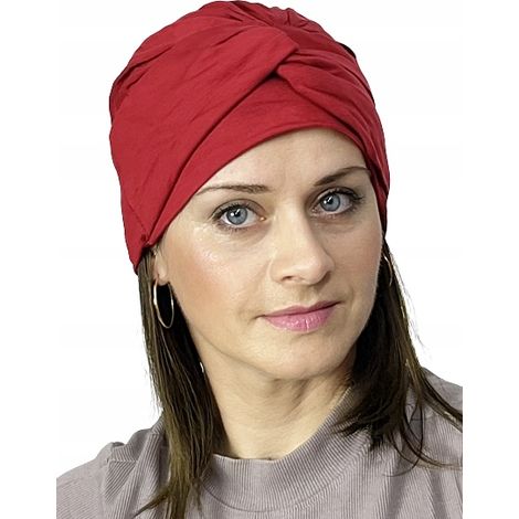 Turban Sara prêt à porter, modèle brique 214, en bambou, pour toutes les femmes (1/5)