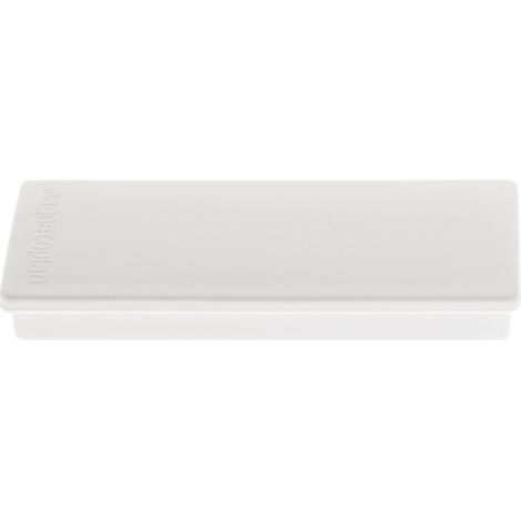 Imán rectangular A55xP22xS8mm blanco MAGNETOPLAN (Por 10)