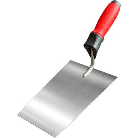 Trapezförmige Edelstahl Maurerkelle 180x120x80 mm (1/3)