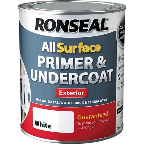Ronseal 37559 All Surface Primer & Undercoat Exterior White 750ml RSLASPUEW750