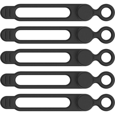 10 Paquets Attaches De Cble En Silicone Serre-cbles Rutilisables En Couleurs Multiples Stockage De Cble De Donnes Organisateur De Fils Serre-cbles (1/5)